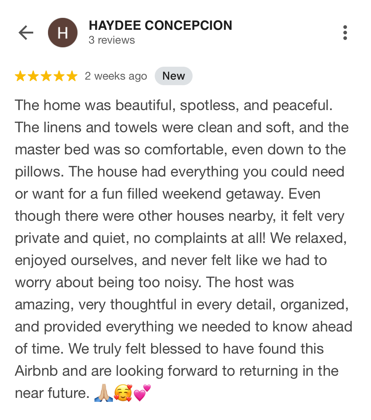 Review by Haydee Concepcion